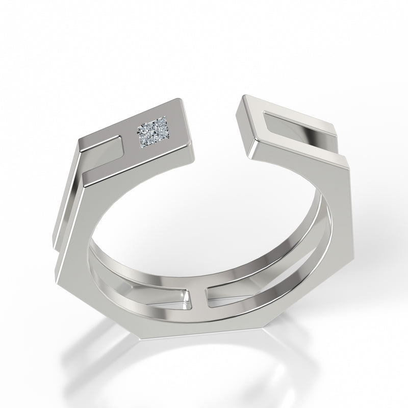 Adjustable Ring - The Hexagon
