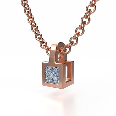 Osmium Solitaire Necklace - The Cube