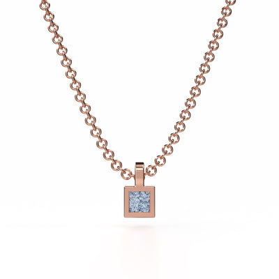 Osmium Solitaire Necklace - The Cube