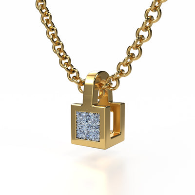 Osmium Solitaire Necklace - The Cube