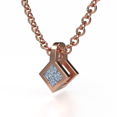 Osmium Solitaire Necklace - The Diamond