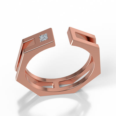 Adjustable Ring - The Hexagon