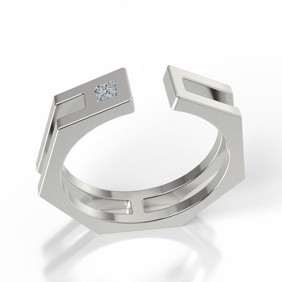Adjustable Ring - The Hexagon