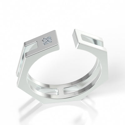 Adjustable Ring - The Hexagon