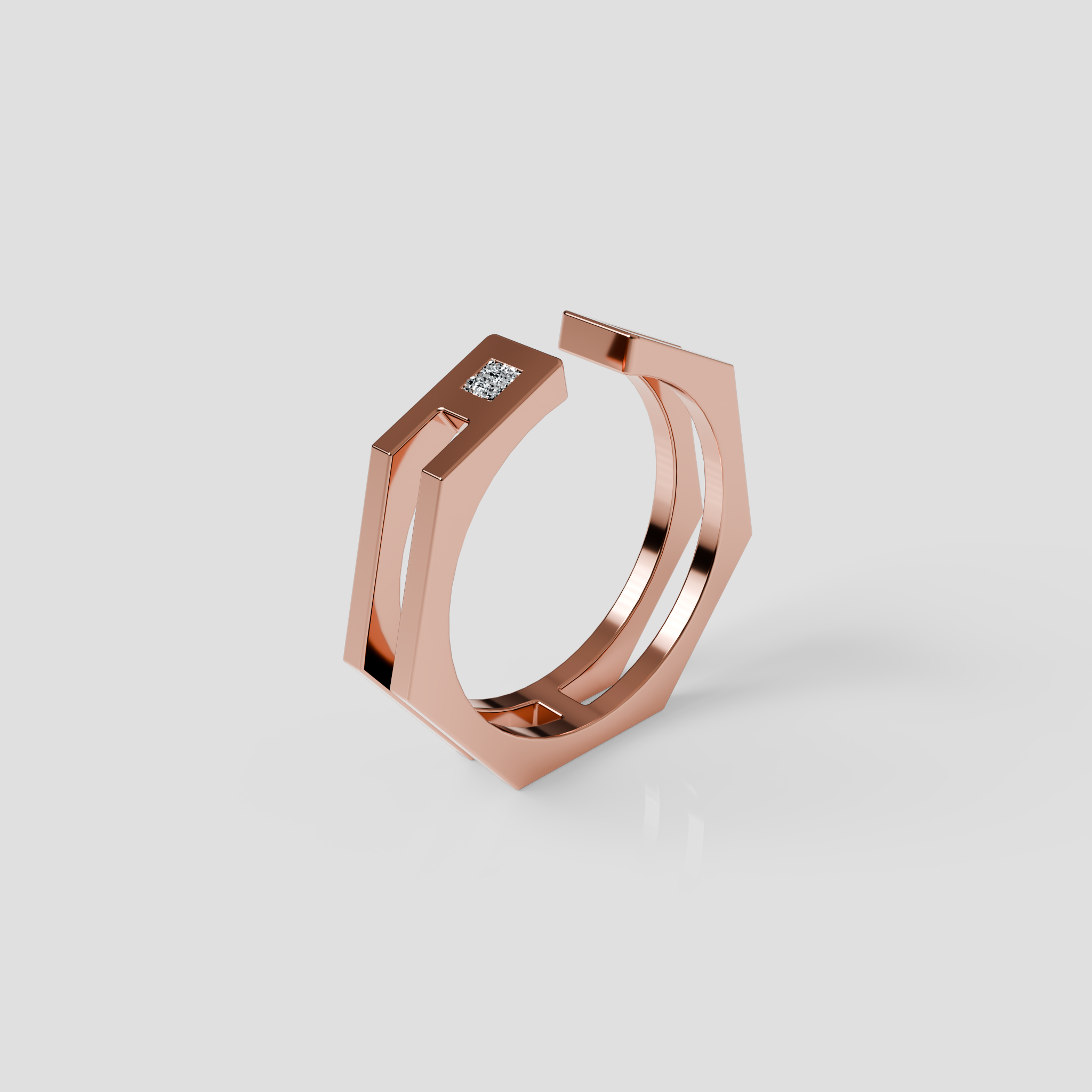 Adjustable Ring - The Hexagon