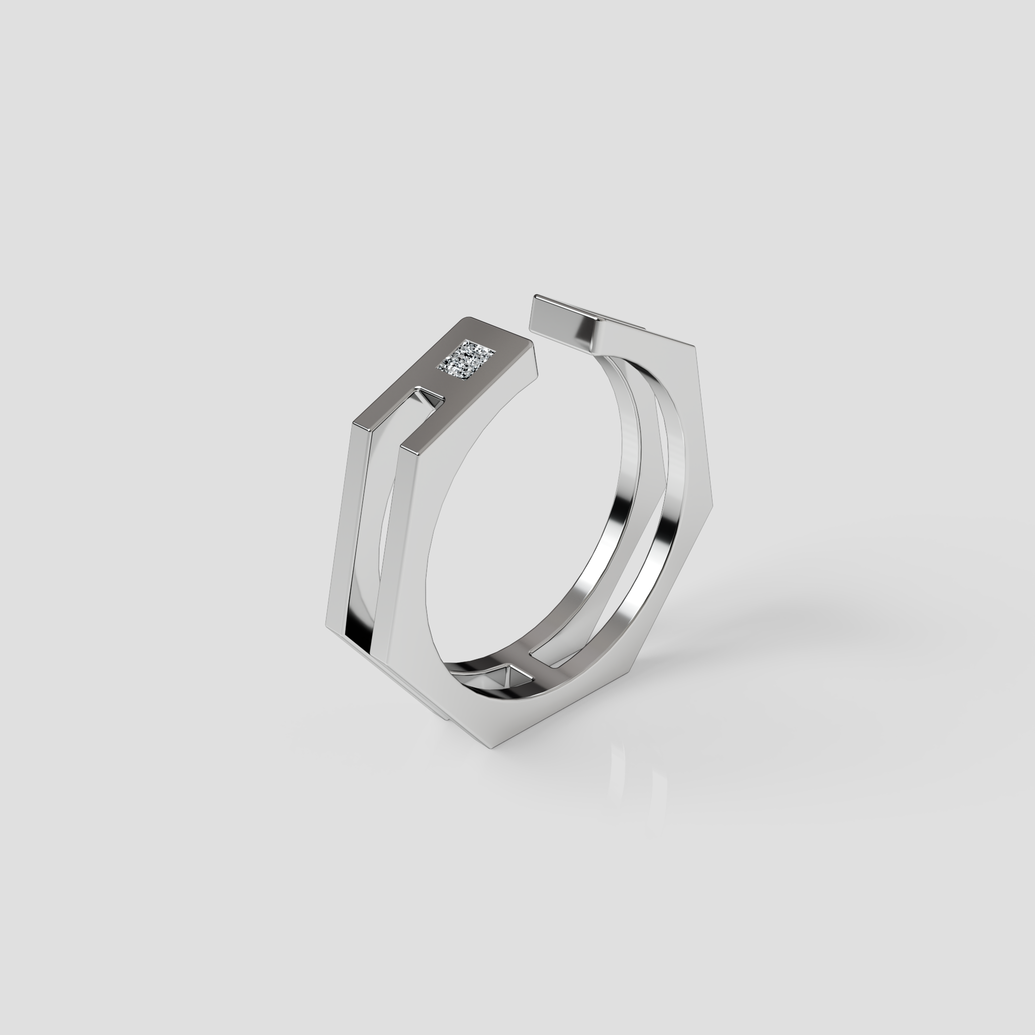 Adjustable Ring - The Hexagon