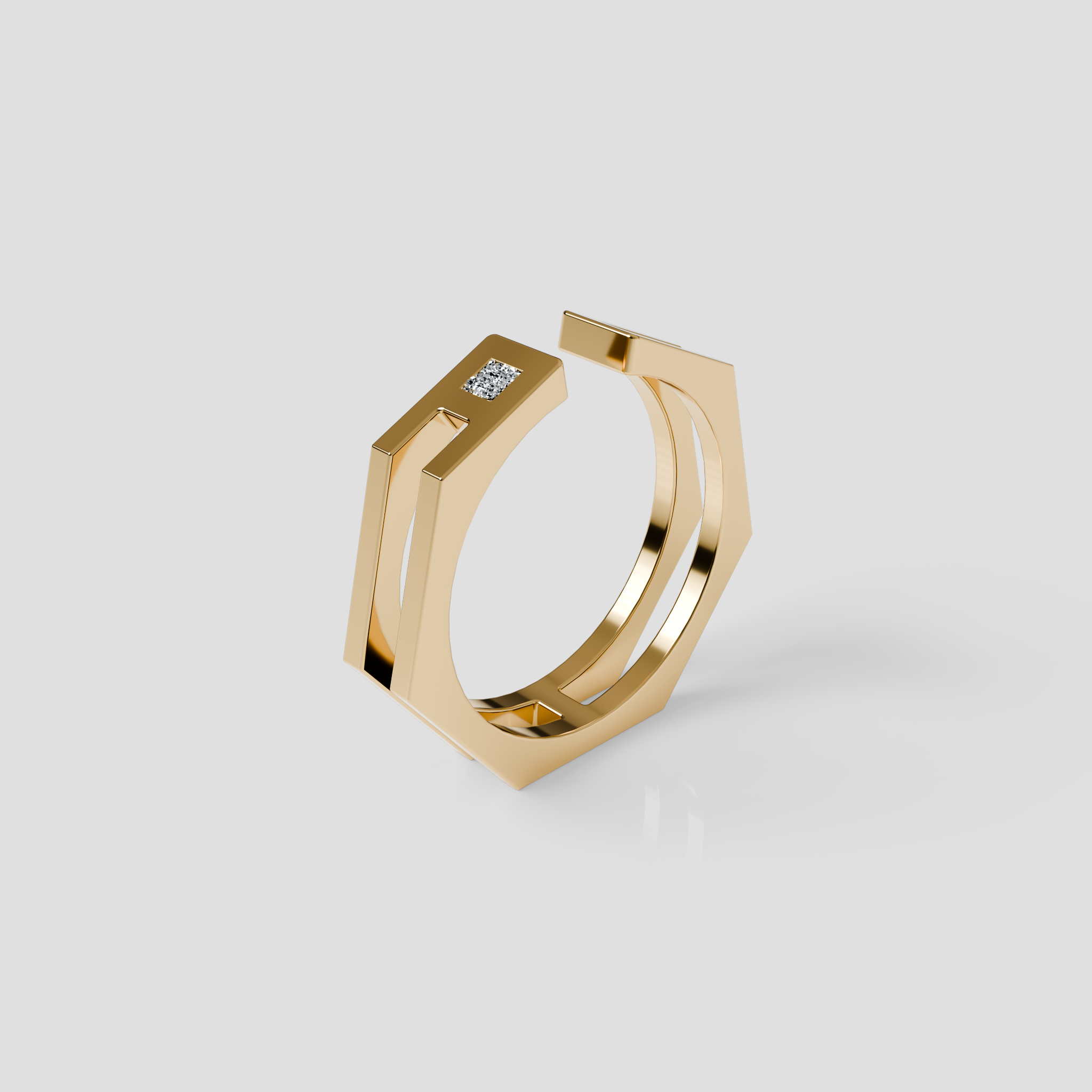 Adjustable Ring - The Hexagon